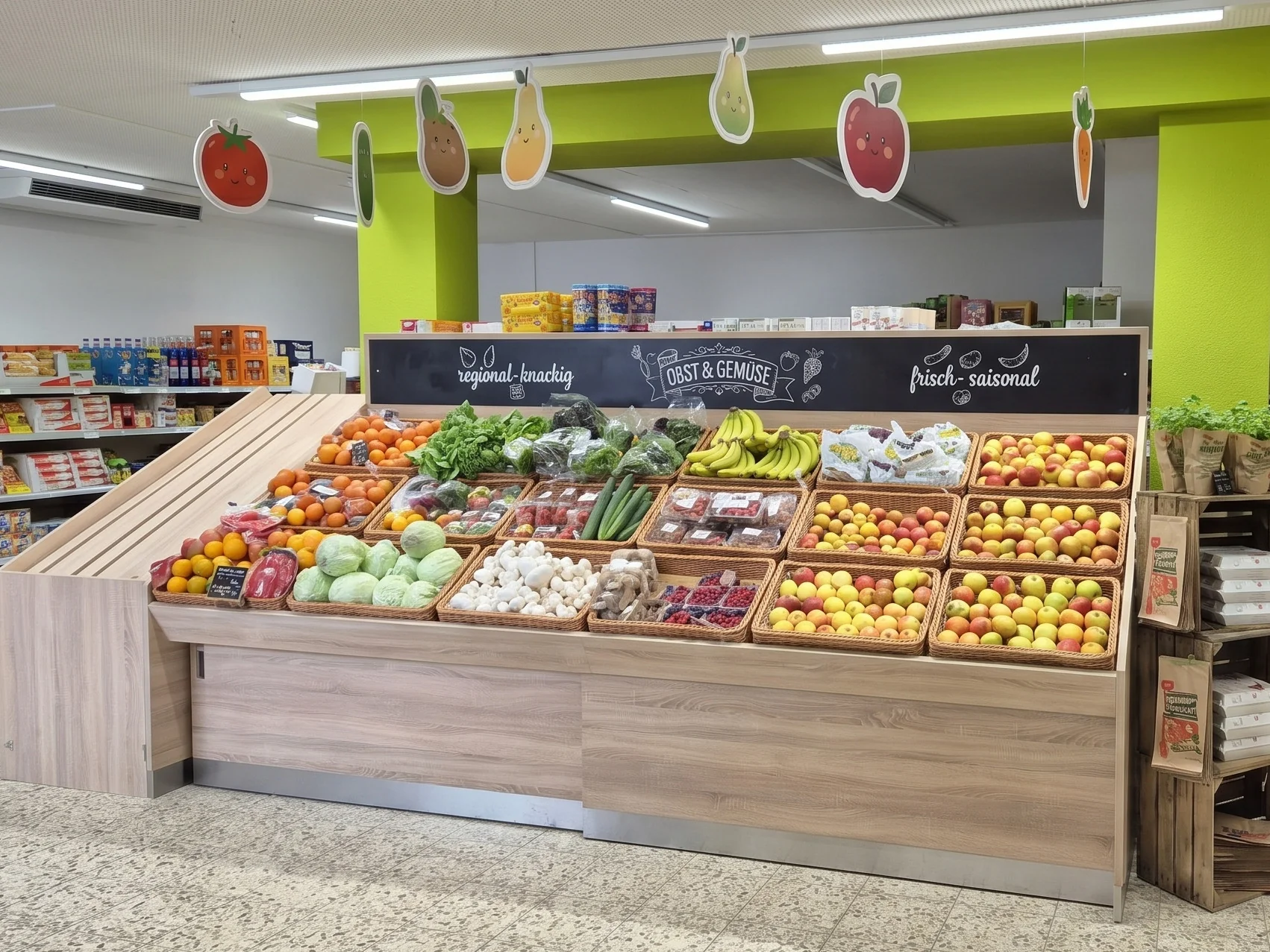 Frisches Obst und Gemüse im Frohnatur Dorfladen